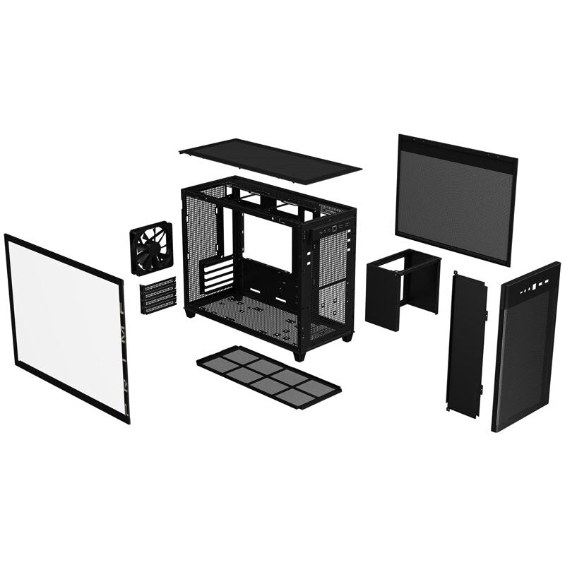 ASUS Prime AP201 kabinett Micro-ATX herdet glass svart - ASUS