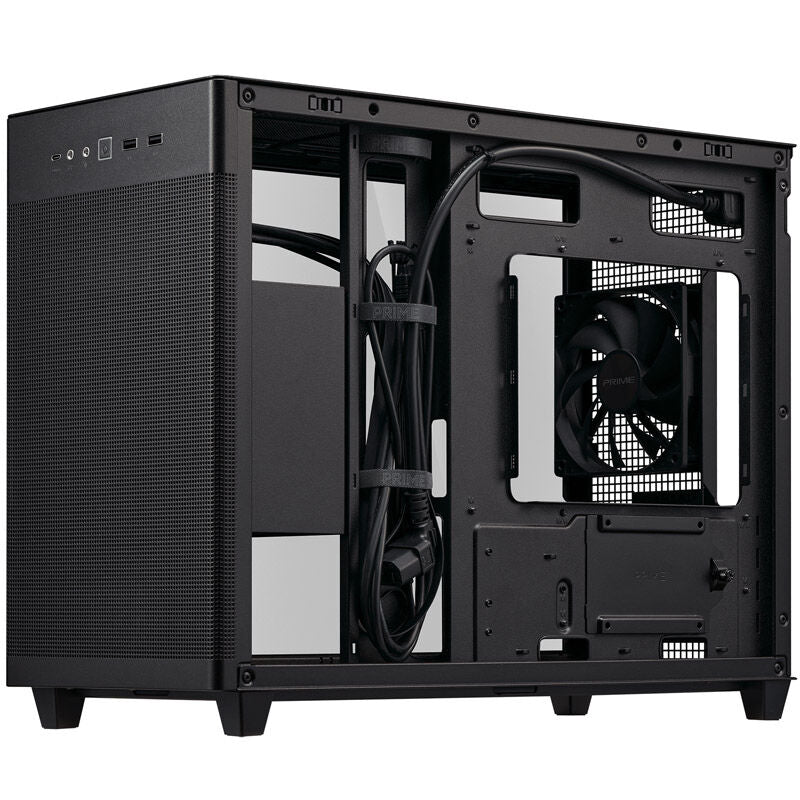 ASUS Prime AP201 kabinett Micro-ATX herdet glass svart - ASUS