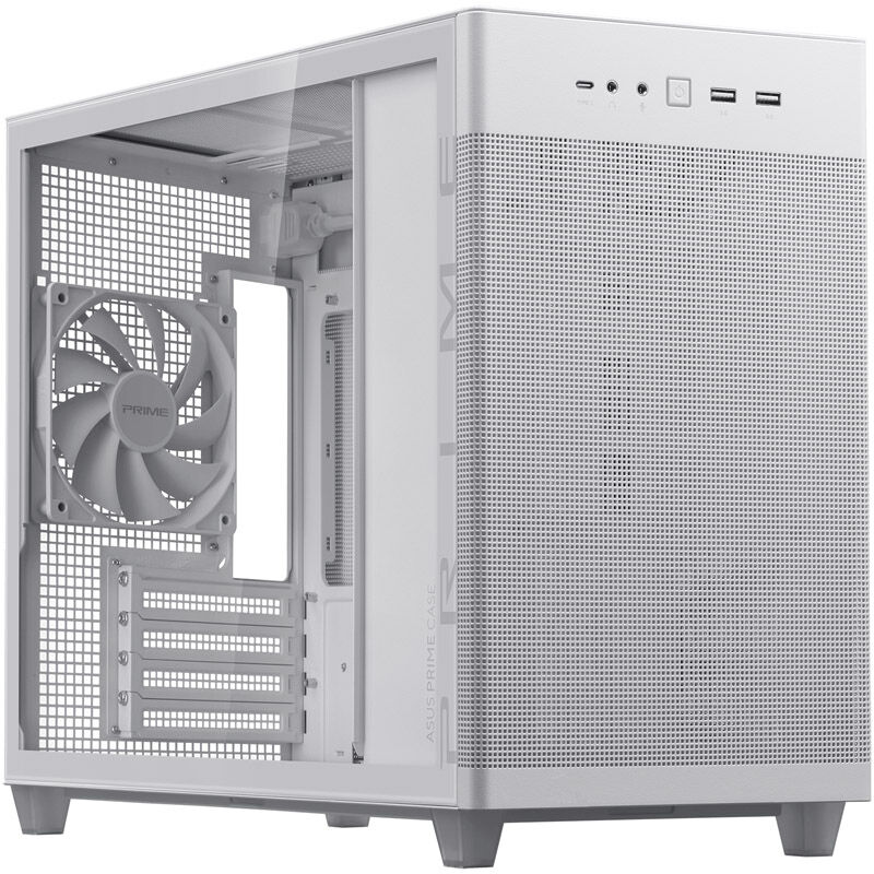 ASUS Prime AP201 kabinett Micro-ATX herdet glass svart - ASUS