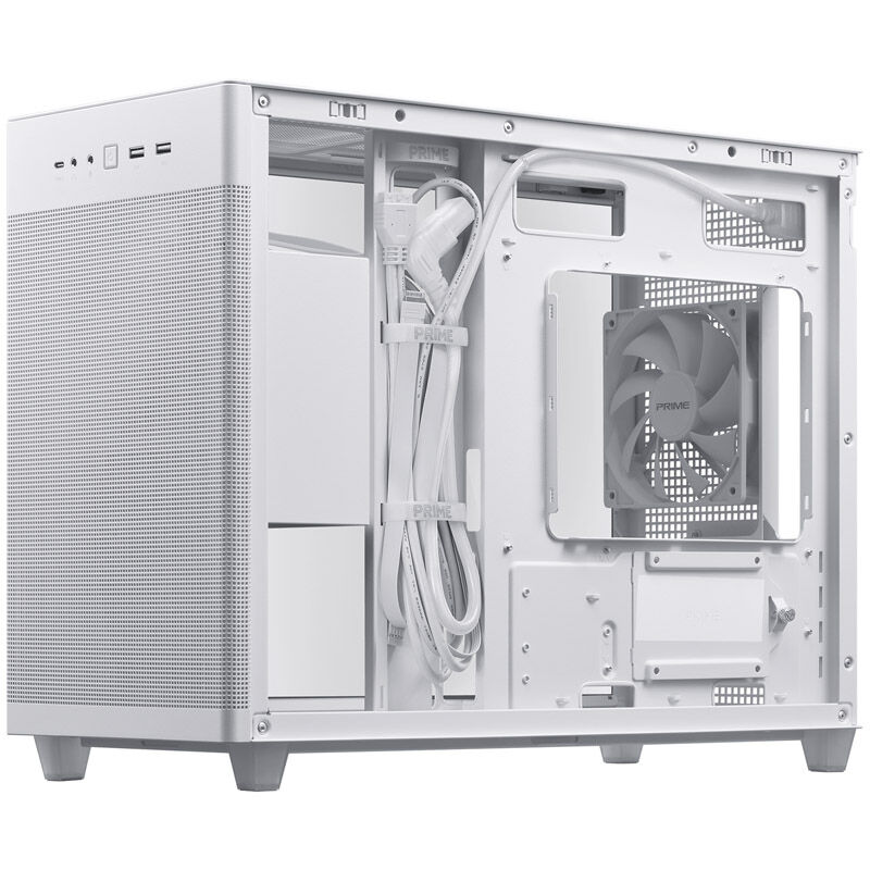 ASUS Prime AP201 kabinett Micro-ATX herdet glass svart - ASUS