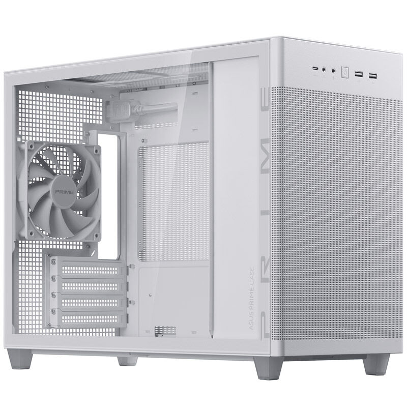 ASUS Prime AP201 kabinett Micro-ATX herdet glass svart - ASUS