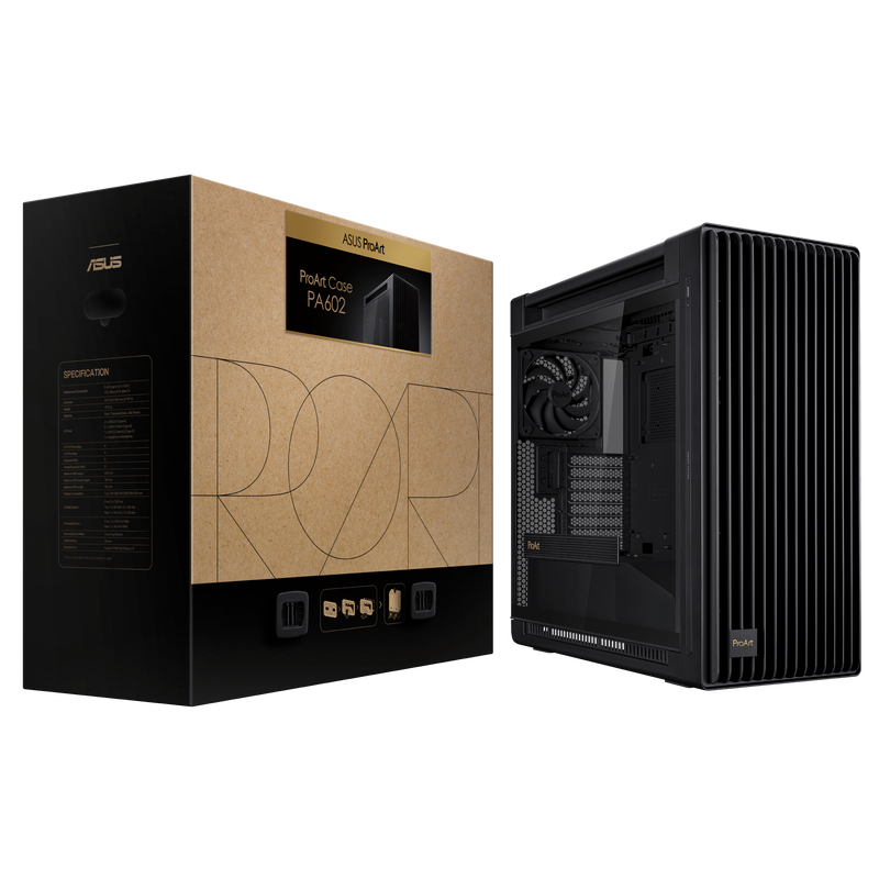 ASUS ProArt PA602 kabinett fulltårn E-ATX herdet glass svart - ASUS