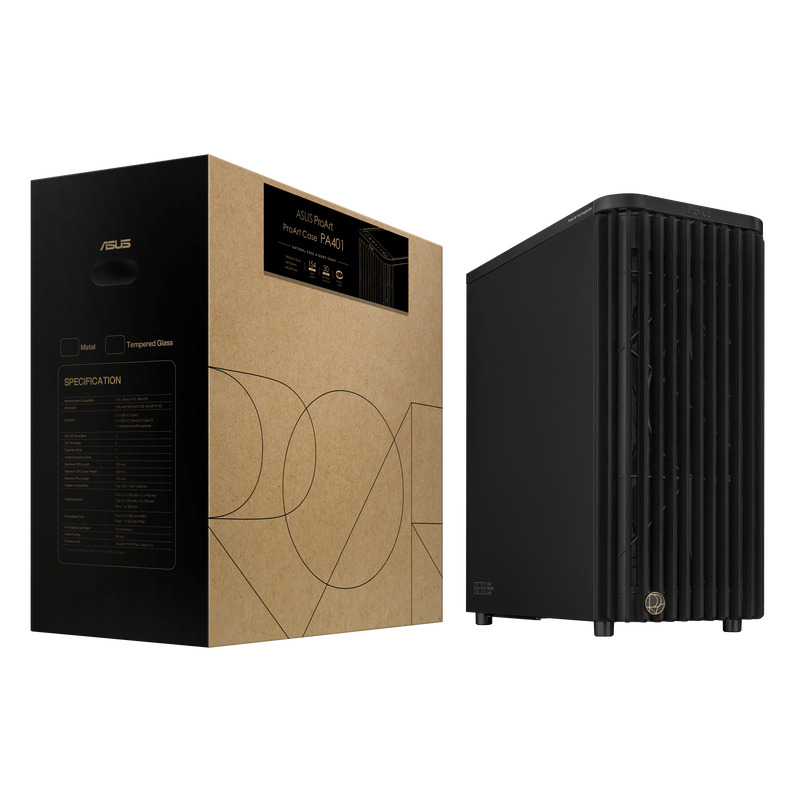 ASUS ProArt PA401 Wood Edition kabinett midtårn ATX trepanel - ASUS