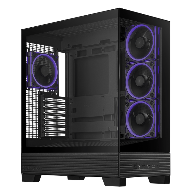 ASUS A31 Plus TG ARGB kabinett midtårn ATX herdet glass hvit - ASUS