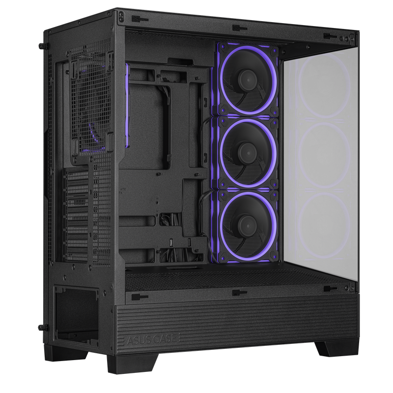 ASUS A31 Plus TG ARGB kabinett midtårn ATX herdet glass hvit - ASUS