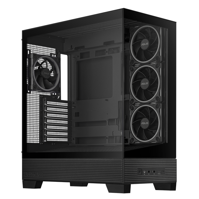 ASUS A31 Plus TG ARGB kabinett midtårn ATX herdet glass hvit - ASUS