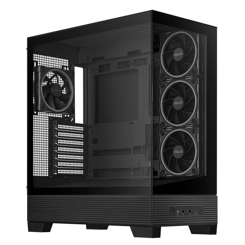 ASUS A31 Plus TG ARGB kabinett midtårn ATX herdet glass hvit - ASUS
