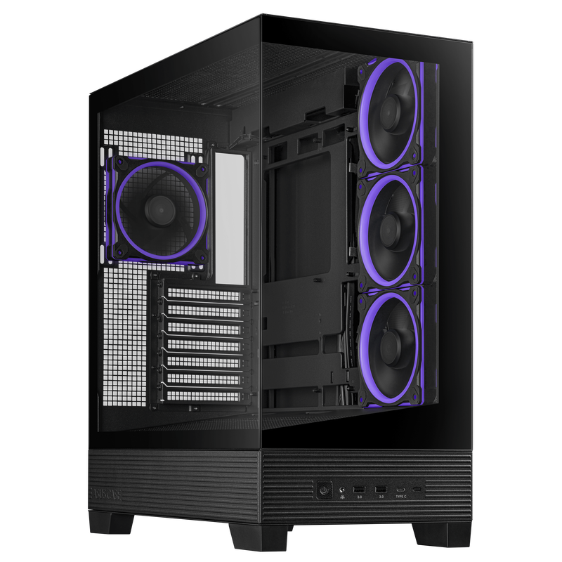 ASUS A31 Plus TG ARGB kabinett midtårn ATX herdet glass hvit - ASUS