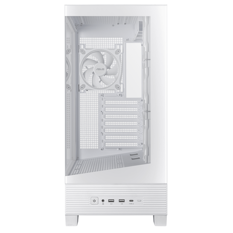 ASUS A31 Plus TG ARGB kabinett midtårn ATX herdet glass hvit - ASUS