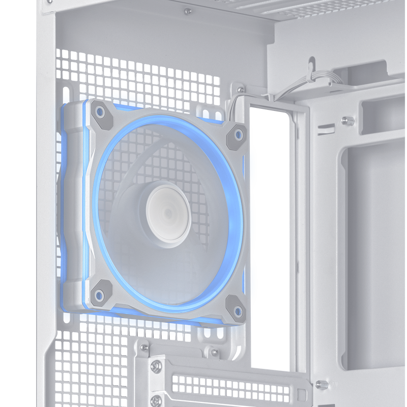 ASUS A31 Plus TG ARGB kabinett midtårn ATX herdet glass hvit - ASUS