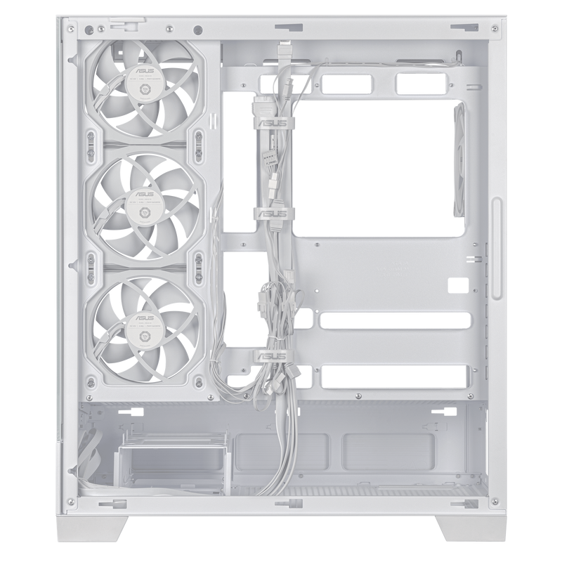 ASUS A31 Plus TG ARGB kabinett midtårn ATX herdet glass hvit - ASUS