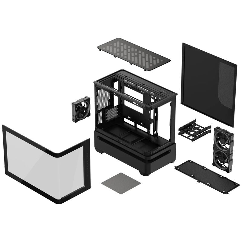 ASUS Prime AP202 ARGB kabinett midtårn mATX herdet glass svart - ASUS
