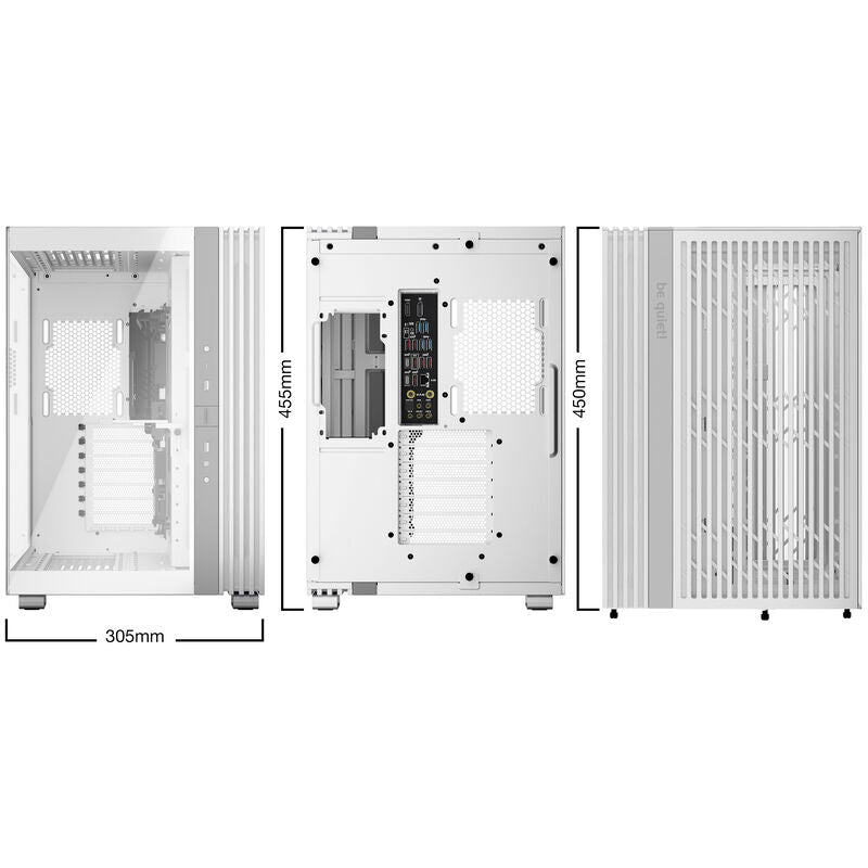 be quiet! Light Base 600 DX kabinett midtårn ARGB herdet glass - be quiet!