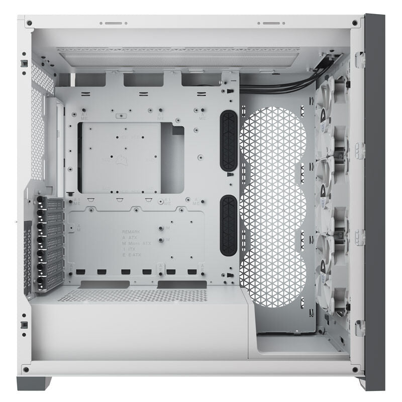 Corsair iCUE 5000X RGB kabinett midtårn herdet glass hvit - Corsair