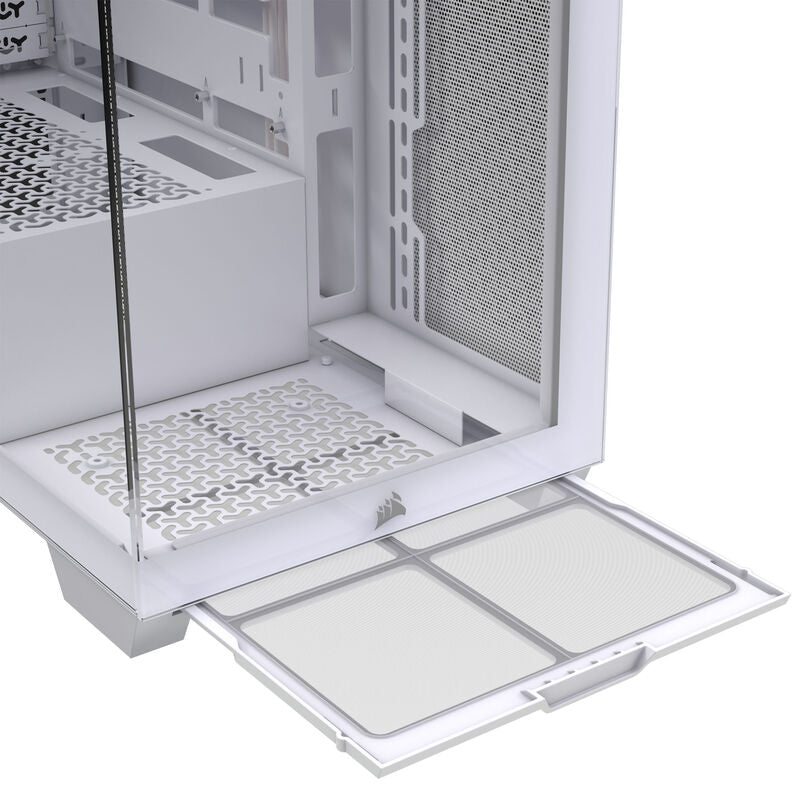 Corsair 3500X kabinett midtårn E-ATX herdet glass hvit - Corsair