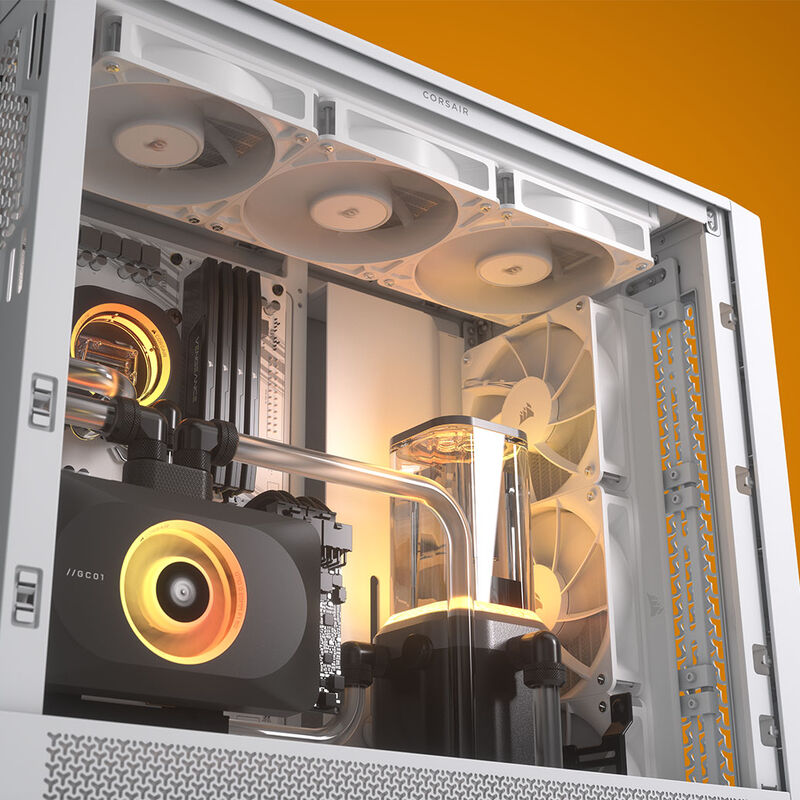 Corsair Frame 4000D kabinett midtårn E-ATX herdet glass - Corsair