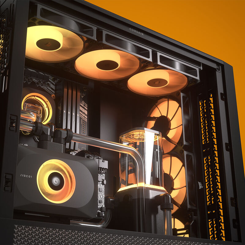 Corsair Frame 4000D RS ARGB kabinett midtårn E-ATX herdet glass - Corsair