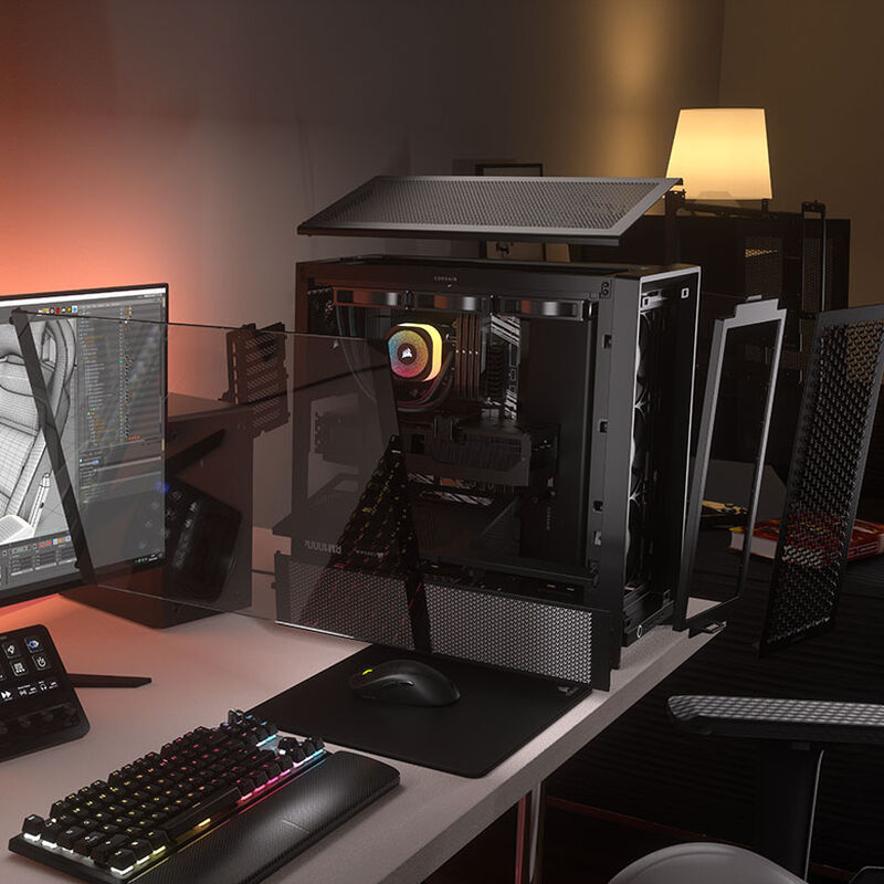 Corsair Frame 4000D RS kabinett midtårn E-ATX herdet glass - Corsair