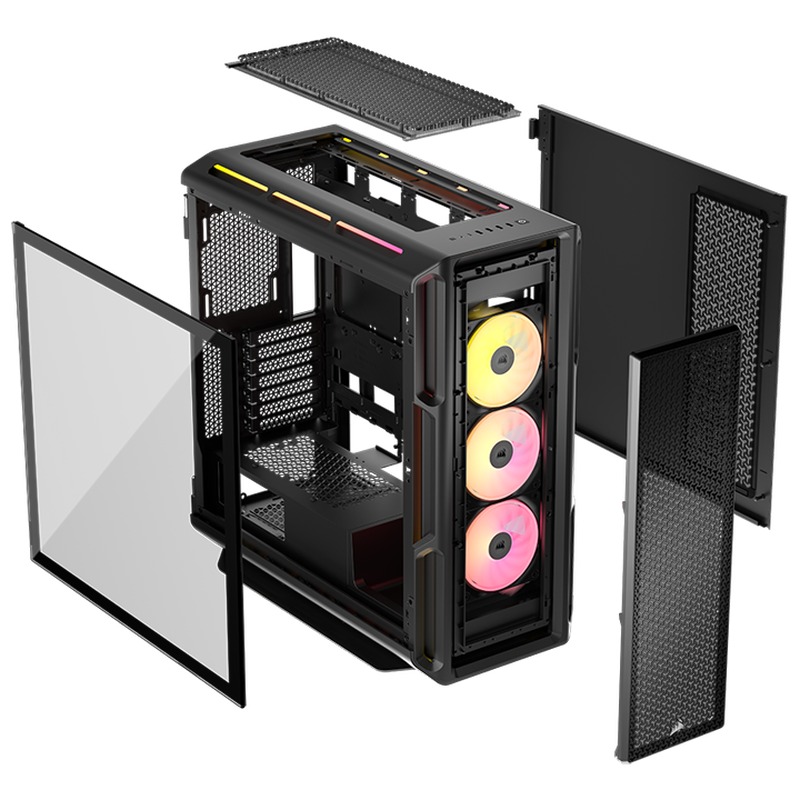Corsair iCUE LINK 5000T LX kabinett midtårn E-ATX RGB svart - Corsair