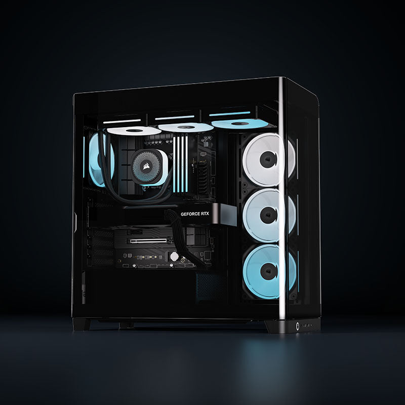 Corsair FRAME 4500X LX-R RGB kabinett midtårn E-ATX svart - Corsair