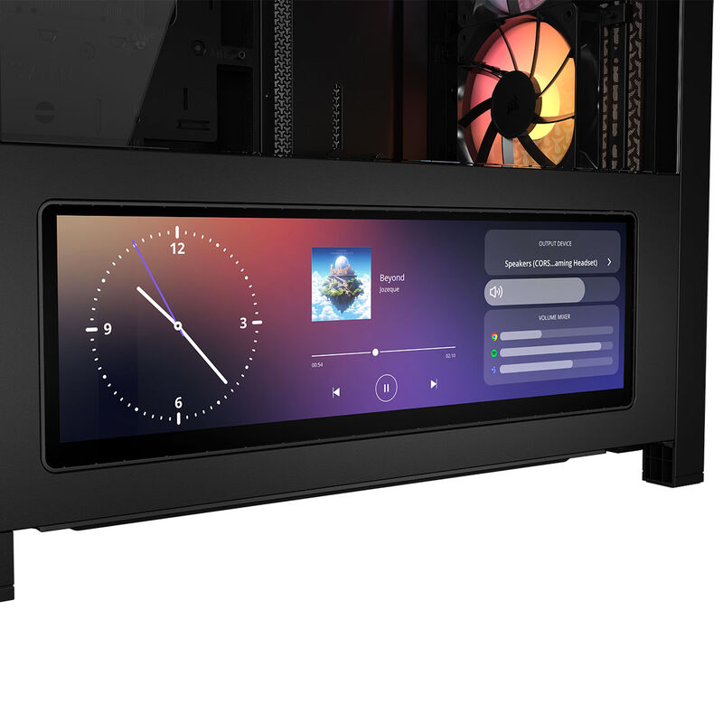Corsair FRAME 4000D LCD RS kabinett midtårn ARGB herdet glass - Corsair