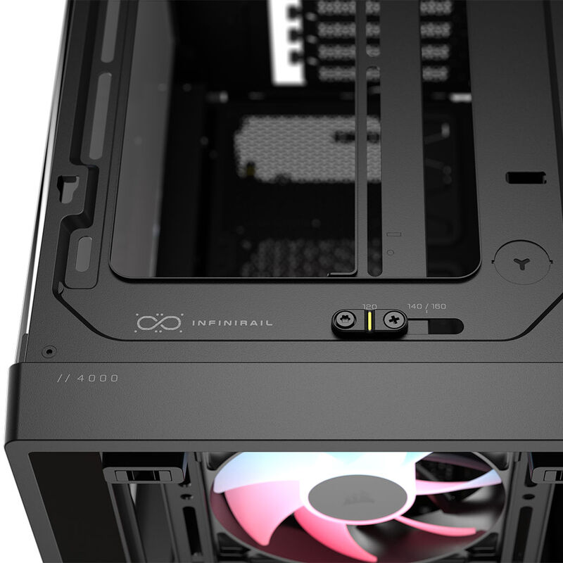 Corsair FRAME 4000D LCD RS kabinett midtårn ARGB herdet glass - Corsair