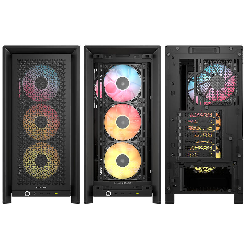 Corsair FRAME 4000D LCD RS kabinett midtårn ARGB herdet glass - Corsair