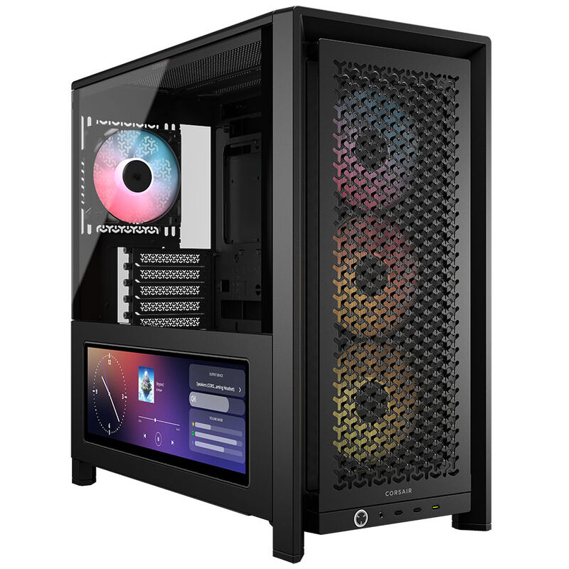Corsair FRAME 4000D LCD RS kabinett midtårn ARGB herdet glass - Corsair