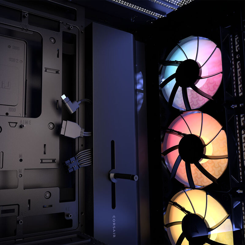 Corsair FRAME 4000D LCD RS kabinett midtårn ARGB herdet glass - Corsair