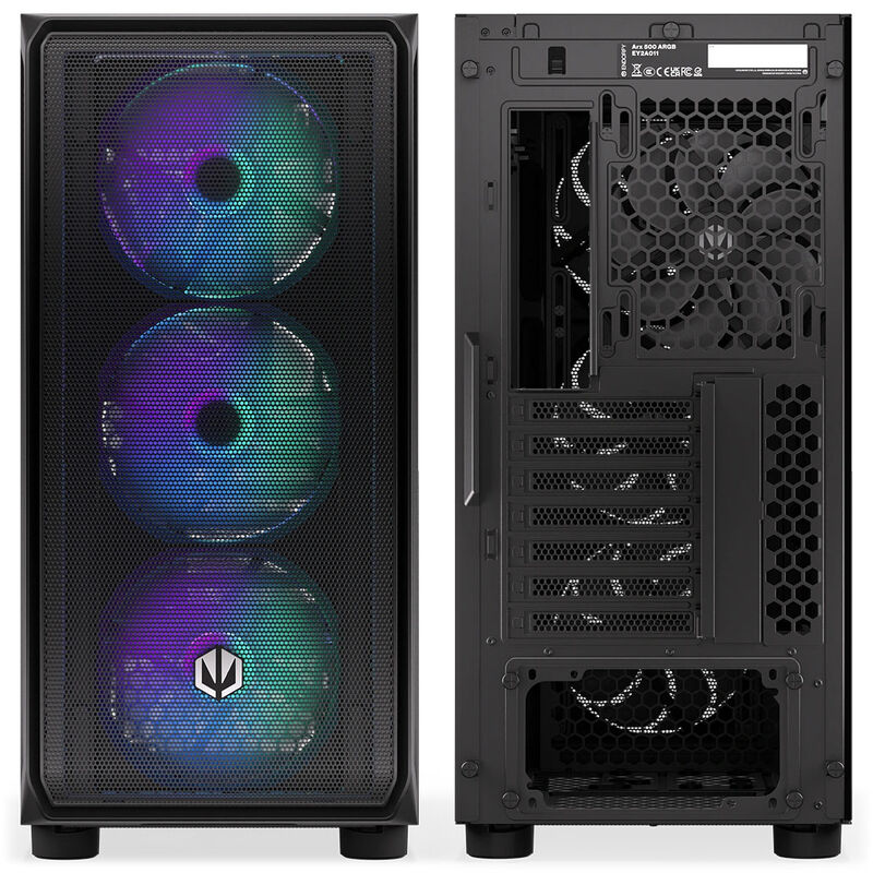 Endorfy Arx 500 ARGB kabinett midtårn ATX 4x 140 mm svart - Endorfy