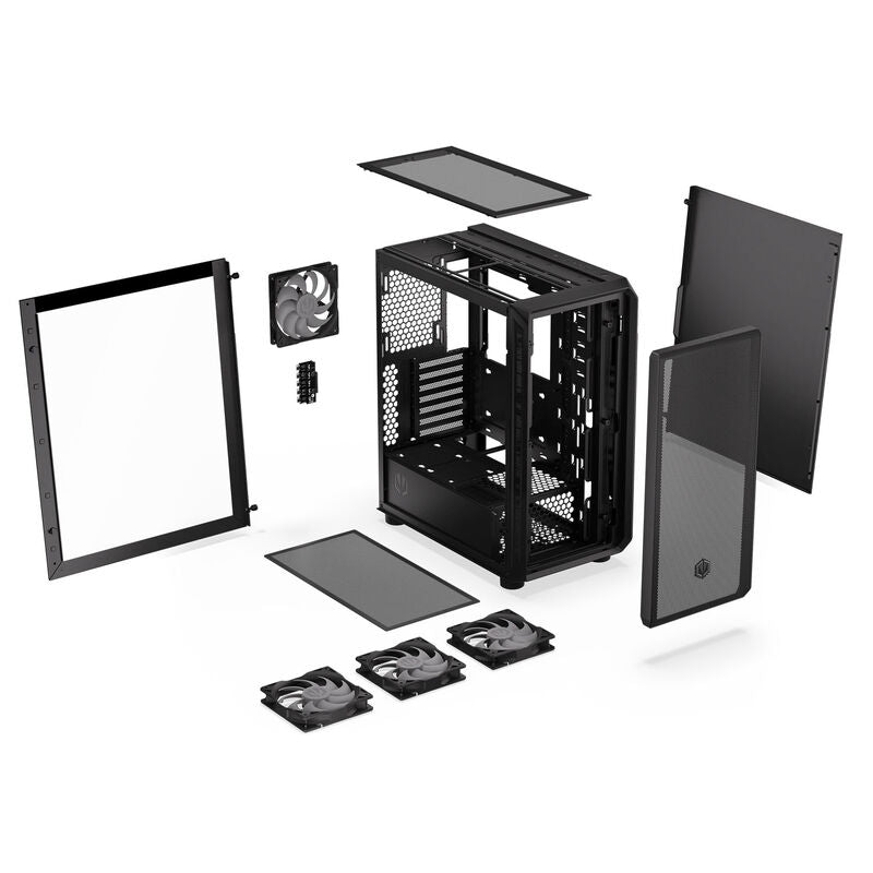 Endorfy Arx 500 ARGB kabinett midtårn ATX 4x 140 mm svart - Endorfy