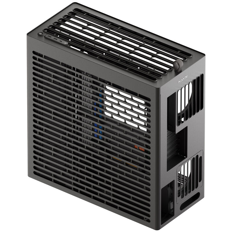 HAVN HS 420 kabinett midtårn E-ATX herdet glass hvit - HAVN