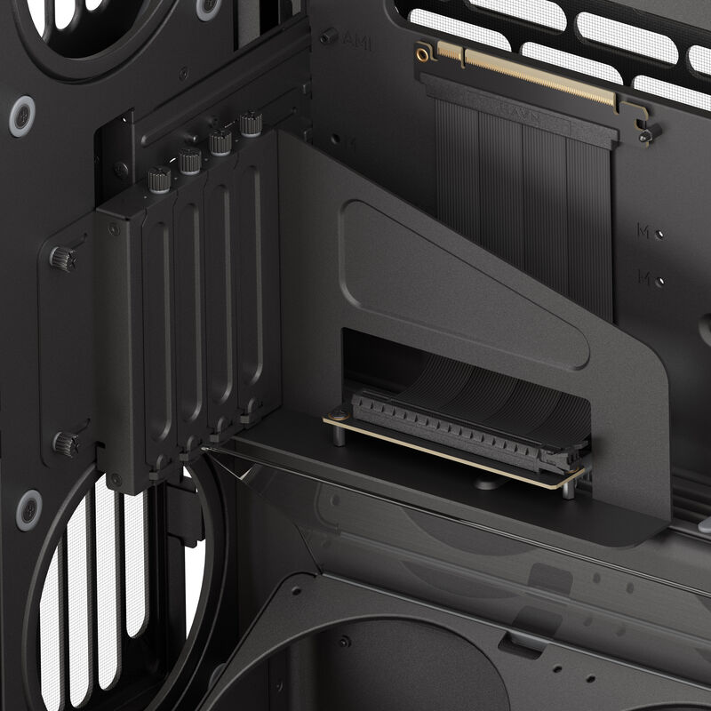 HAVN HS 420 VGPU kabinett midtårn E-ATX PCIe 5.0 riser hvit - HAVN