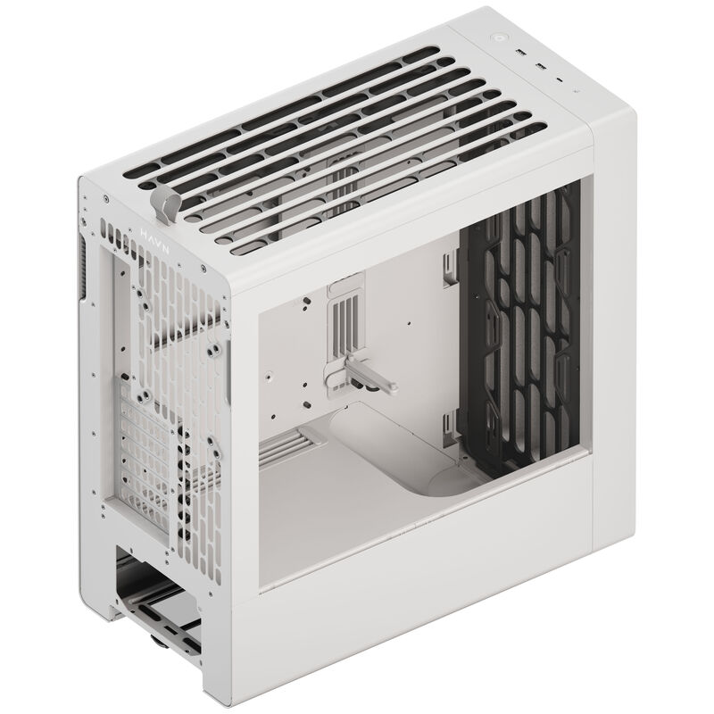 HAVN BF 360 kabinett midtårn E-ATX herdet glass svart - HAVN