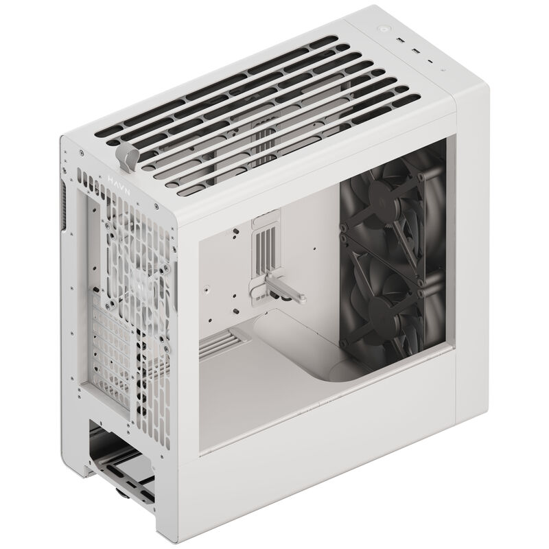 HAVN BF 360 Flow kabinett midtårn E-ATX herdet glass svart - HAVN