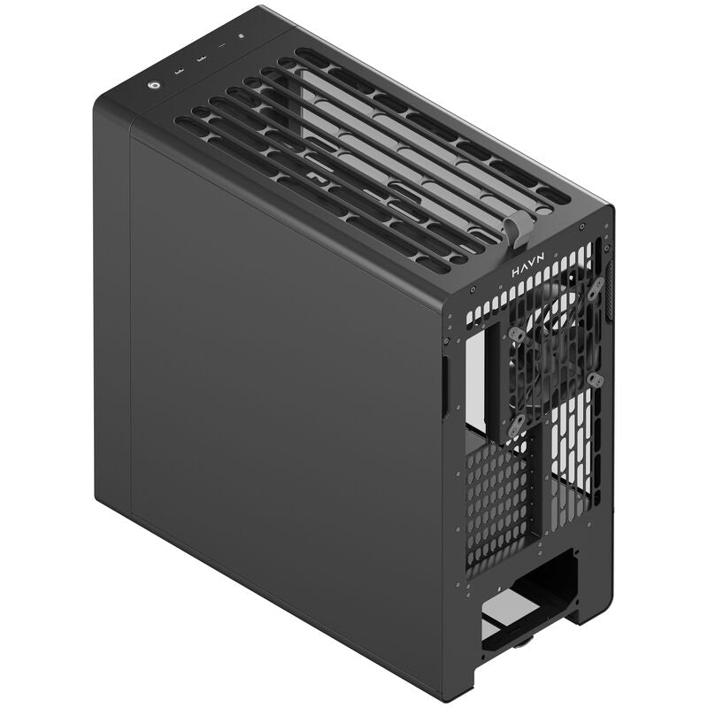 HAVN BF 360 Flow kabinett midtårn E-ATX herdet glass svart - HAVN