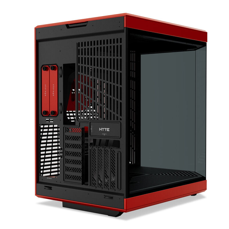 Hyte Y70 kabinett midtårn E-ATX herdet glass svart/rød - Hyte