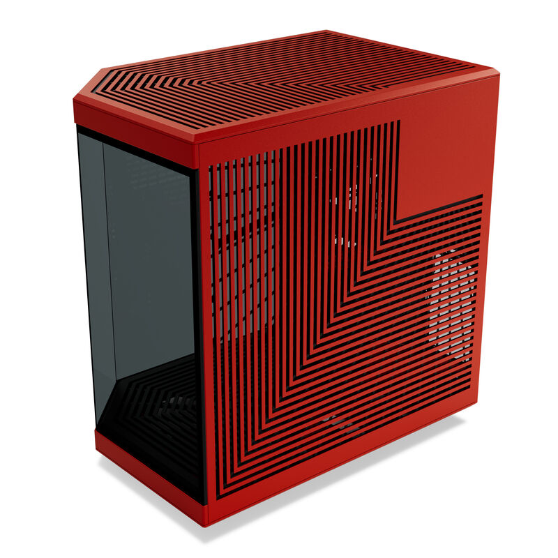 Hyte Y70 kabinett midtårn E-ATX herdet glass svart/rød - Hyte