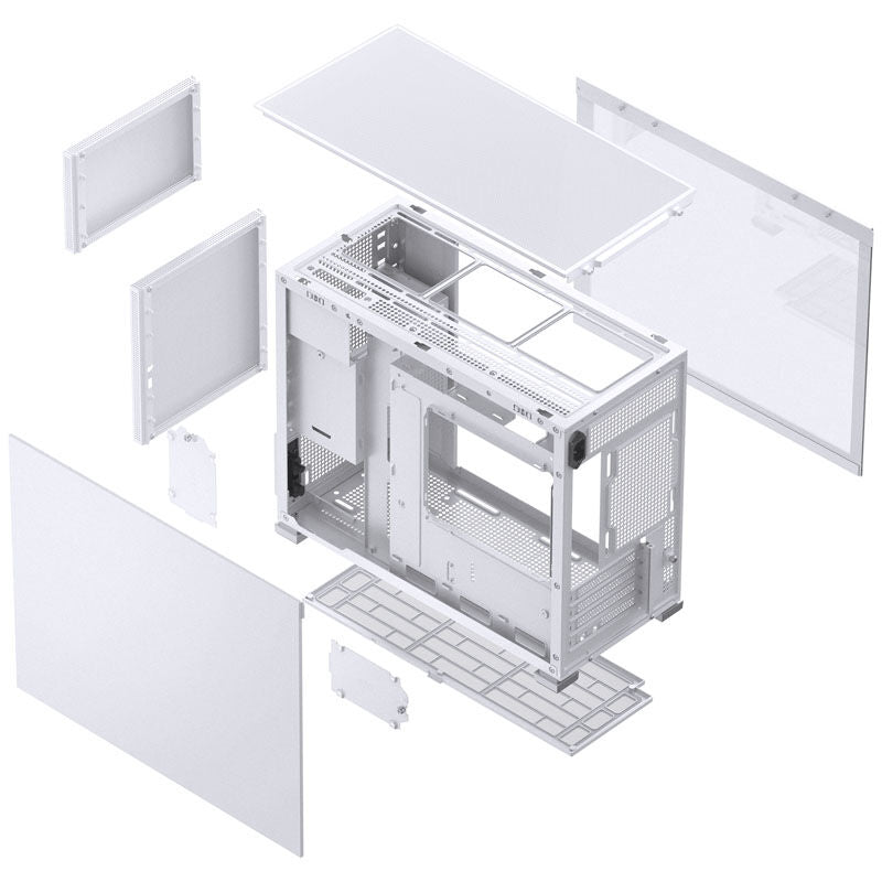 Jonsbo D31 kabinett Micro-ATX herdet glass hvit - Jonsbo