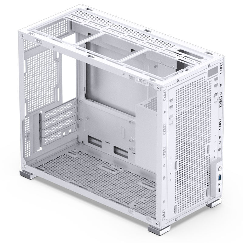 Jonsbo D31 kabinett Micro-ATX herdet glass hvit - Jonsbo