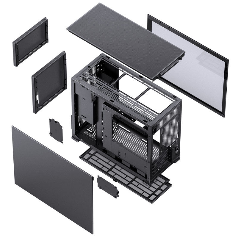 Jonsbo D31 MESH kabinett Micro-ATX herdet glass hvit - Jonsbo