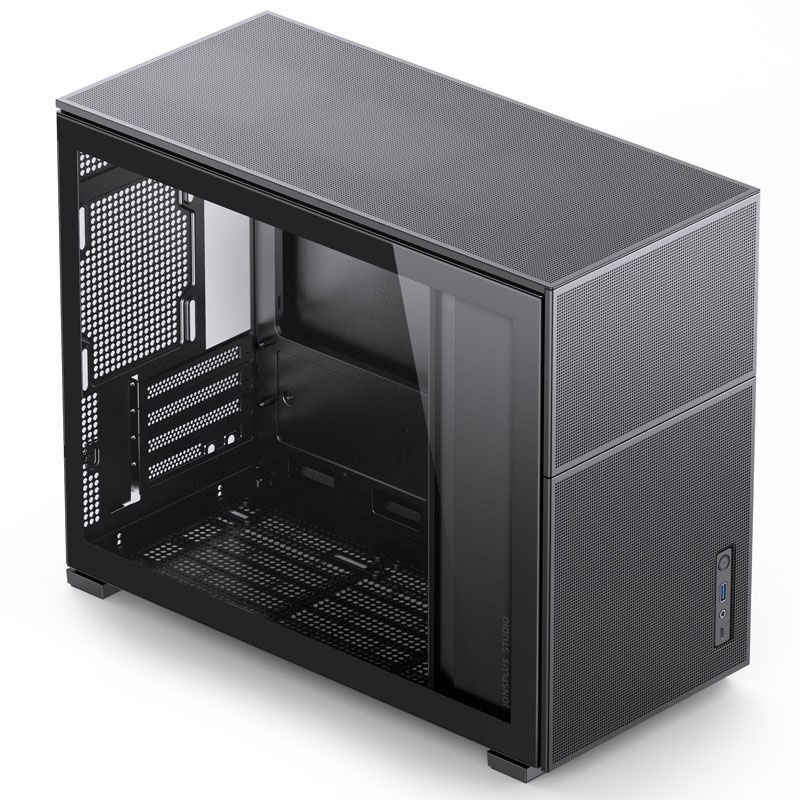 Jonsbo D31 MESH kabinett Micro-ATX herdet glass hvit - Jonsbo