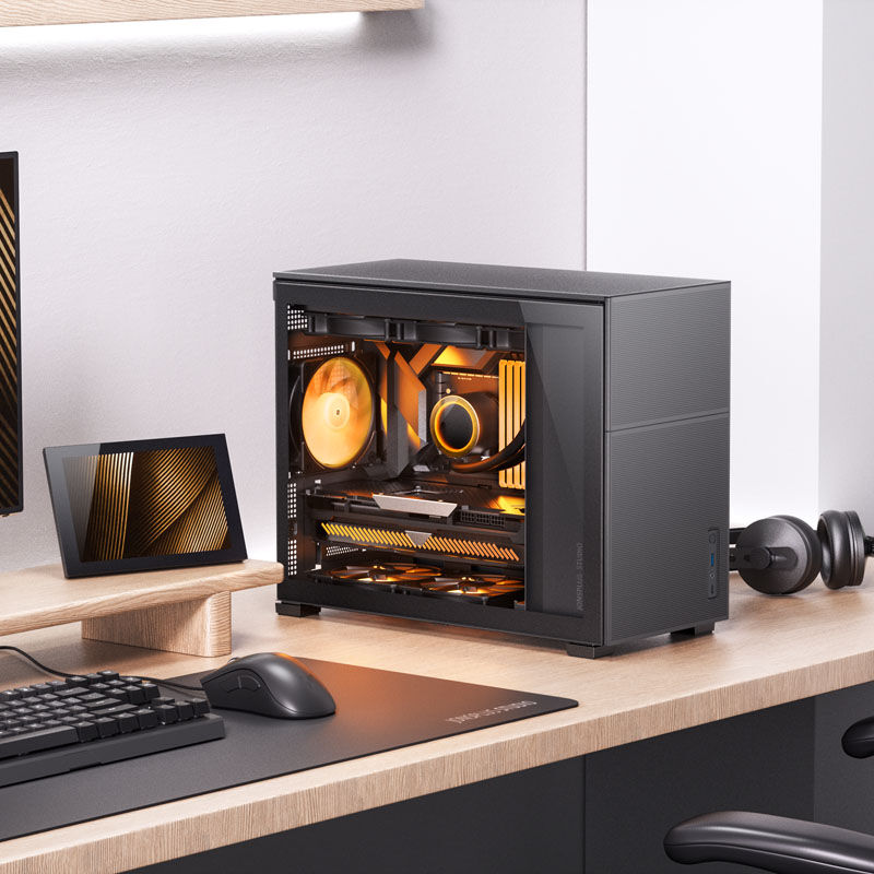 Jonsbo D31 MESH kabinett Micro-ATX herdet glass hvit - Jonsbo