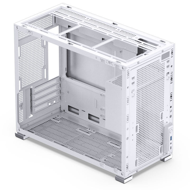 Jonsbo D31 MESH kabinett Micro-ATX herdet glass hvit - Jonsbo