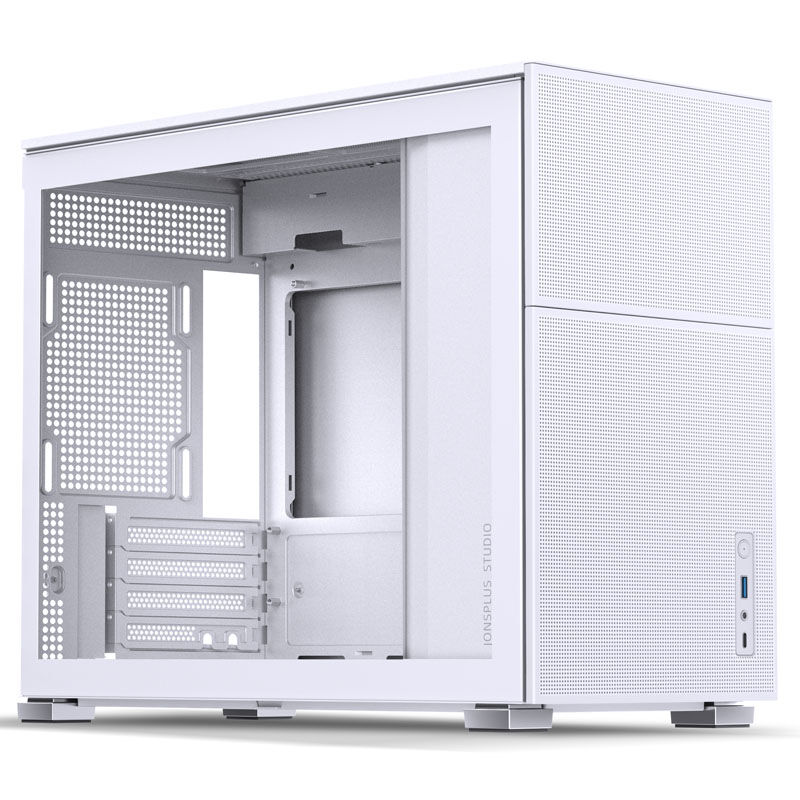 Jonsbo D31 MESH kabinett Micro-ATX herdet glass hvit - Jonsbo