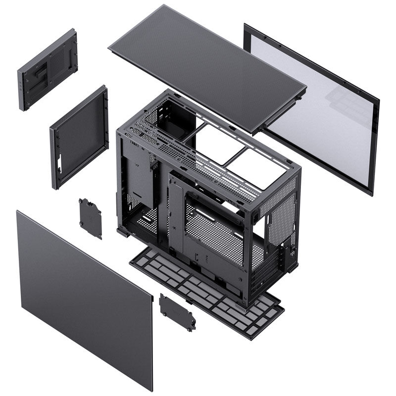 Jonsbo D31 Screen Micro-ATX kabinett herdet glass hvit - Jonsbo