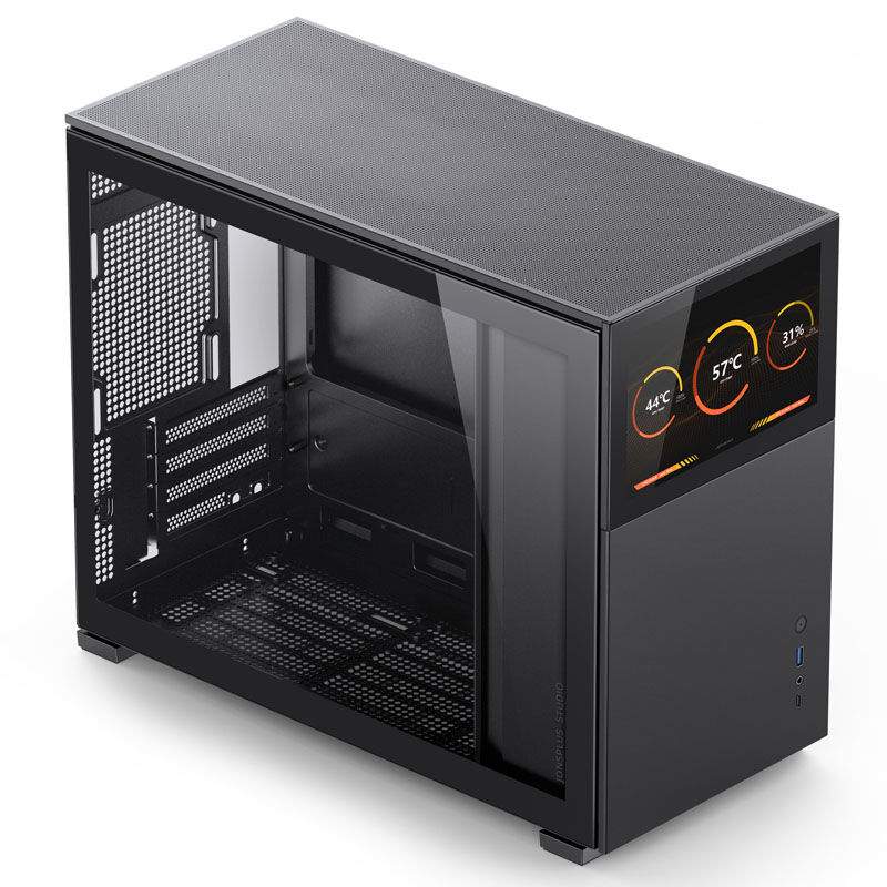 Jonsbo D31 Screen Micro-ATX kabinett herdet glass hvit - Jonsbo