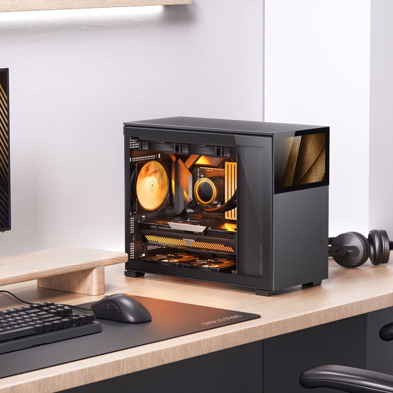 Jonsbo D31 Screen Micro-ATX kabinett herdet glass hvit - Jonsbo