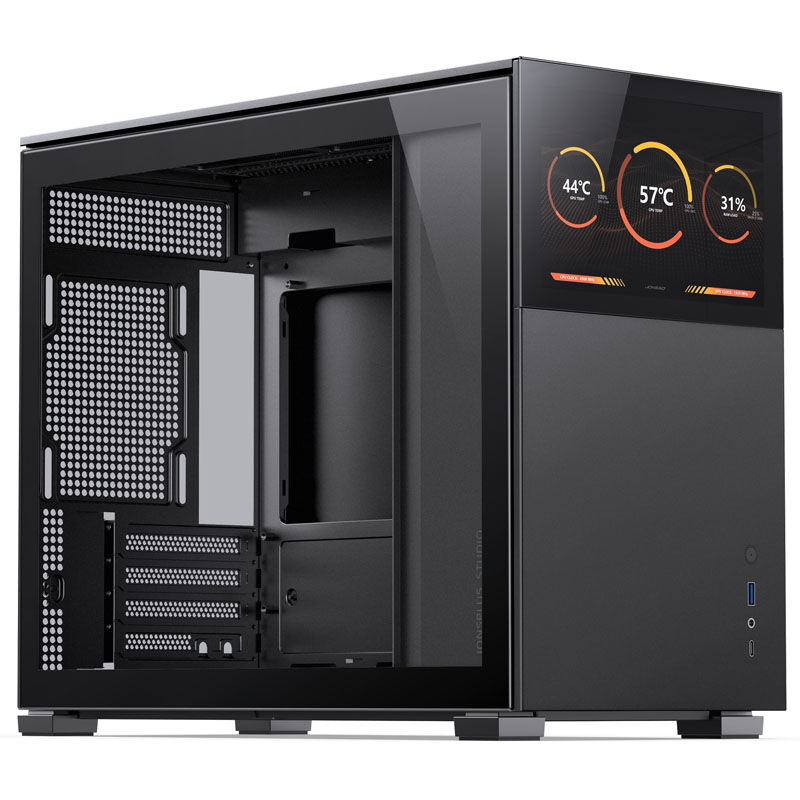Jonsbo D31 Screen Micro-ATX kabinett herdet glass hvit - Jonsbo