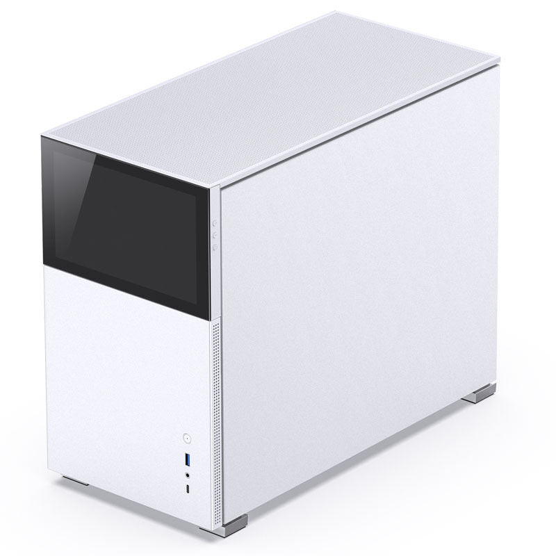 Jonsbo D31 Screen Micro-ATX kabinett herdet glass hvit - Jonsbo